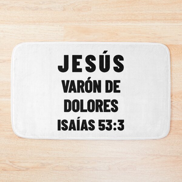 Item preview, Isaiah 53:3 Jesus Man of Sorrows Spanish Bible Verse designed and sold by NombresDeJesus.