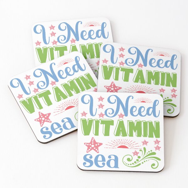 Item preview, I need Vitamin Sea Valentine Summer Gift Art Design Happy Life Apparel Essential Motivation Inspiration Joy Mood  designed and sold by DesignByHeartUK.