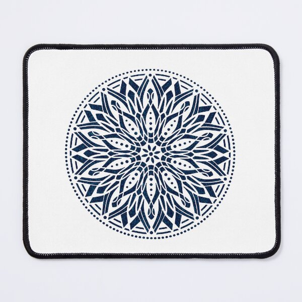 Item preview, Dark Blue Floral Mandala designed and sold by JadeRyder.