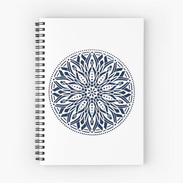 Item preview, Dark Blue Floral Mandala designed and sold by JadeRyder.