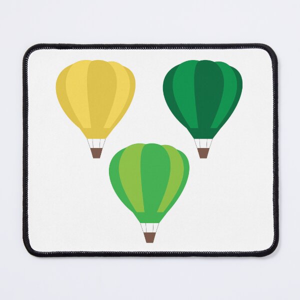 Item preview, Hot Air Balloons (Yellow and Green) designed and sold by Arianna Khalil.