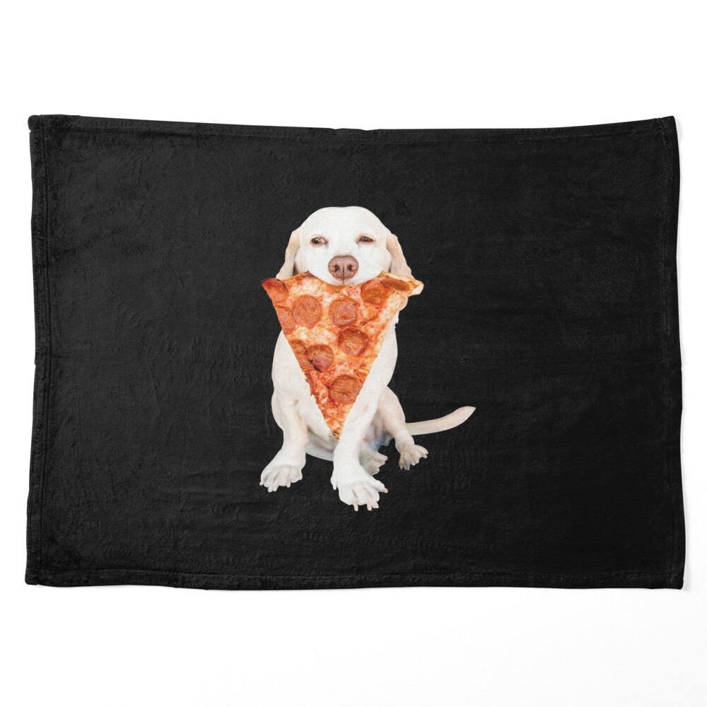 Póster for Sale con la obra «Perro comiendo una pizza - Golden Retriever y  amantes de la pizza» de Dufawa | Redbubble