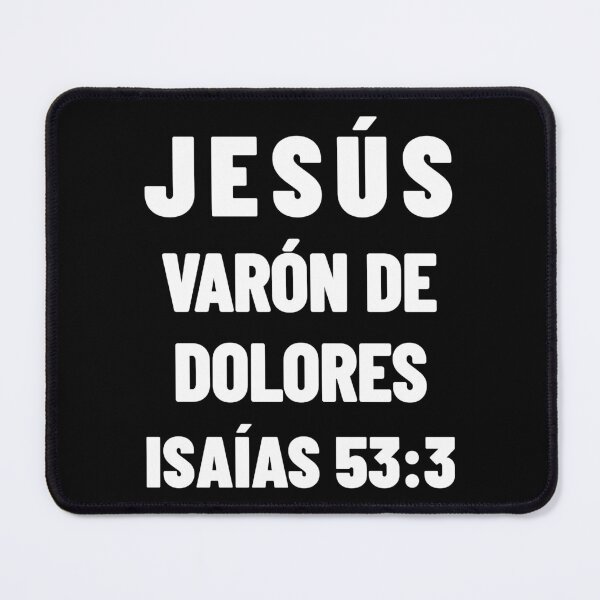Item preview, Isaiah 53:3 Jesus Man of Sorrows Spanish Bible Verse designed and sold by NombresDeJesus.