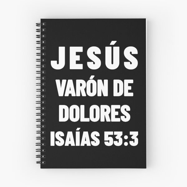 Item preview, Isaiah 53:3 Jesus Man of Sorrows Spanish Bible Verse designed and sold by NombresDeJesus.