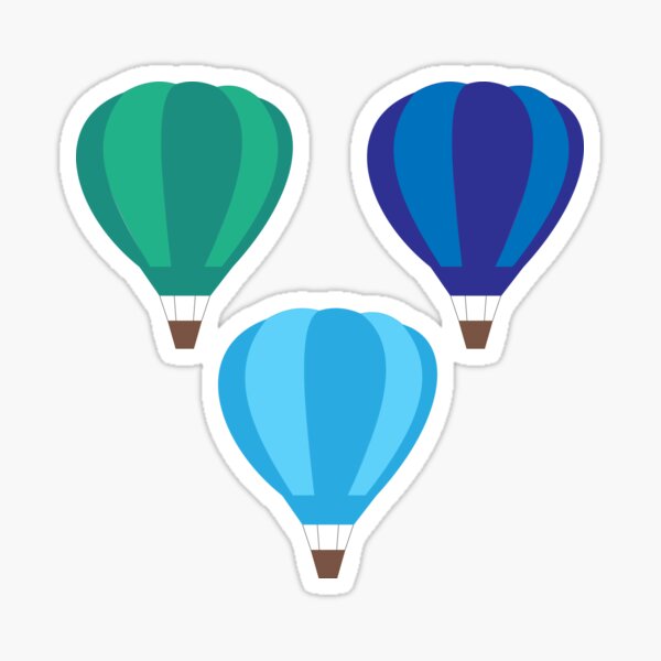 Item preview, Hot Air Balloons (Teal and Blue) designed and sold by Arianna Khalil.