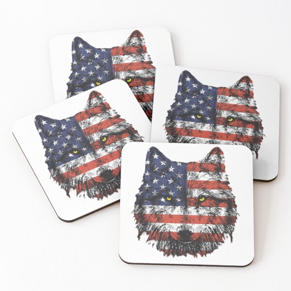 Item preview, Wolf with the american flag designed and sold by patrioticfeelin.