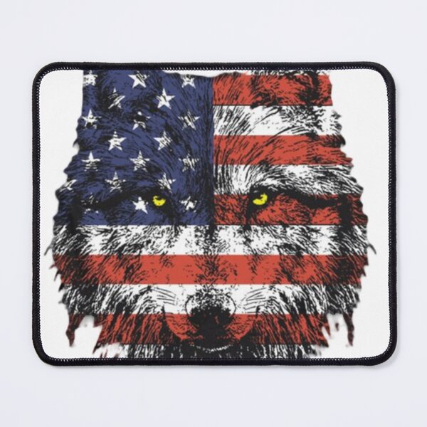 Item preview, Wolf with the american flag designed and sold by patrioticfeelin.