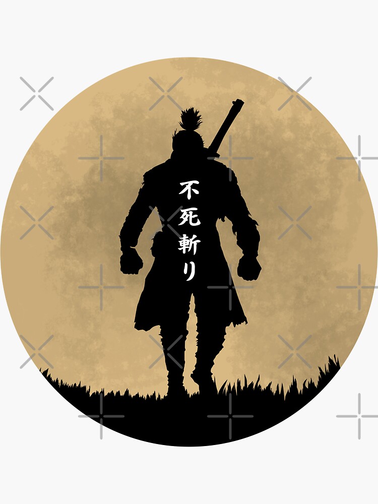 Sekiro: Shadows Die Twice Yellow Moon Sticker for Sale by UpNorthArts