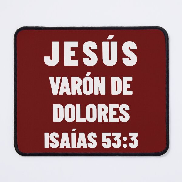 Item preview, Isaiah 53:3 Jesus Man of Sorrows Spanish Bible Verse designed and sold by NombresDeJesus.