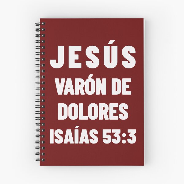 Item preview, Isaiah 53:3 Jesus Man of Sorrows Spanish Bible Verse designed and sold by NombresDeJesus.