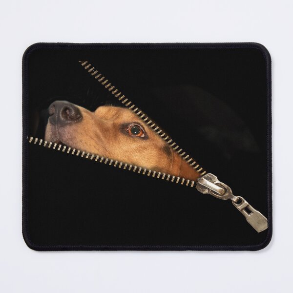 Item preview, Adorable dog hidden behind a zipper designed and sold by Photorebelle.
