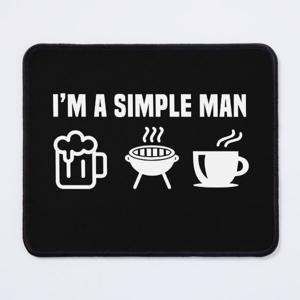 Item preview, Funny Grilling BBQ Ribs Pork Brisket Hobby Simple Man designed and sold by LordArt.