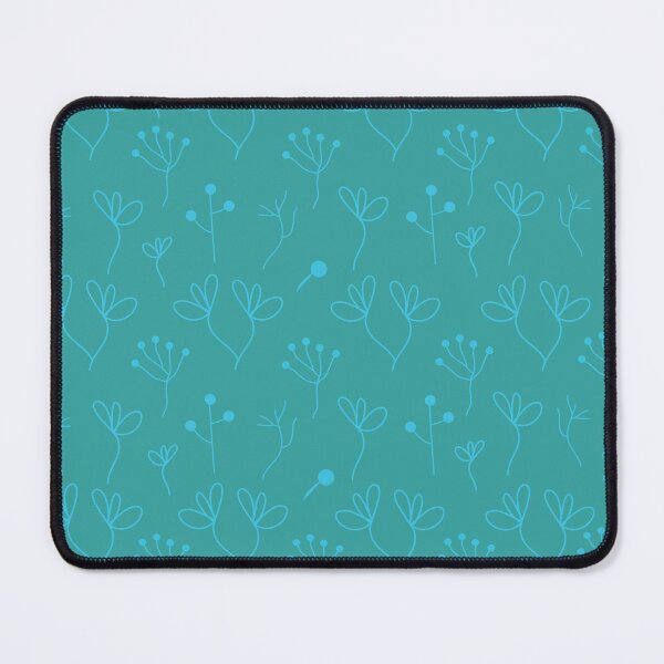 Item preview, Abstract Blue Flowers and Stems On Light Teal Background designed and sold by burbankdesigns.