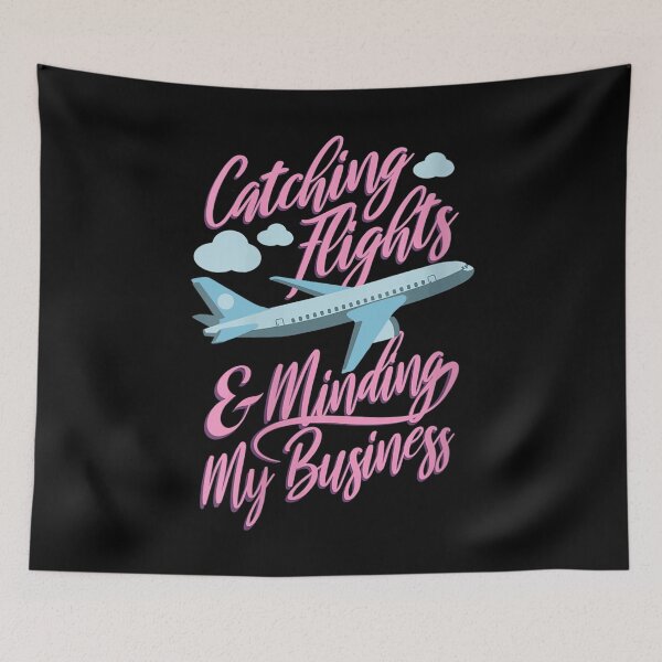 Item preview, Womens Catching flights and minding my business V-Neck  designed and sold by GodivaShop.