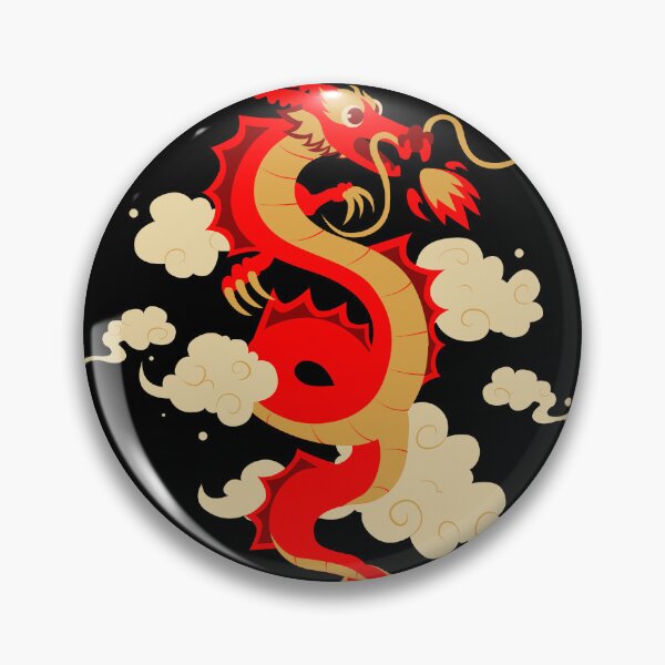 Item preview, Red and Gold Chinese Dragon / Black Background  designed and sold by Sam Artist.
