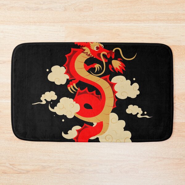 Item preview, Red and Gold Chinese Dragon / Black Background  designed and sold by Sam Artist.