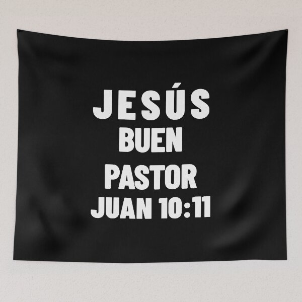 Item preview, John 10:11 Jesus Good Shepherd Spanish Bible Verse designed and sold by NombresDeJesus.