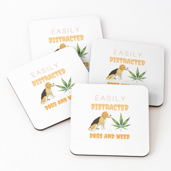 Item preview, Dogs And Weed By Dogs And Weed Funny Dog Lovers Gift Easily Distracted designed and sold by BestDesignbySof.