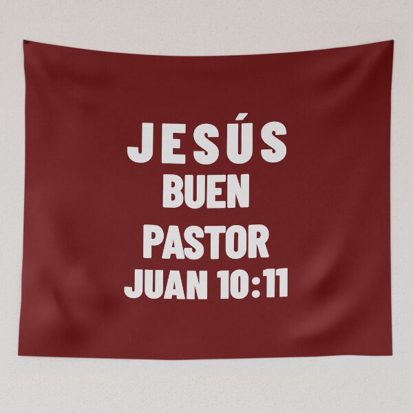 Item preview, John 10:11 Jesus Good Shepherd Spanish Bible Verse designed and sold by NombresDeJesus.