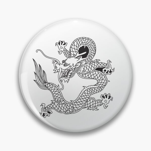 Artikelvorschau, Schwarzer chinesischer Drache / Weiß entworfen und verkauft von Sam Artist.