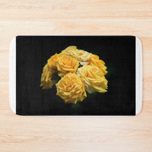 Item preview, Yellow roses on black background designed and sold by olena2552.