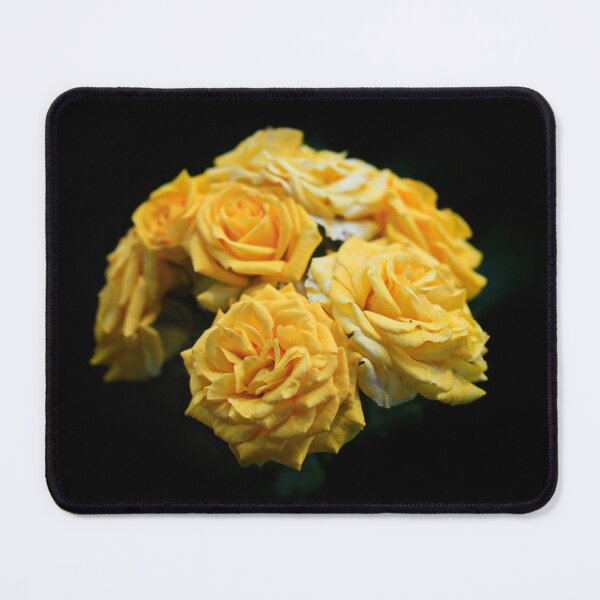 Item preview, Yellow roses on black background designed and sold by olena2552.