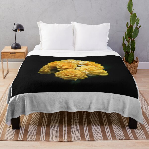 Item preview, Yellow roses on black background designed and sold by olena2552.