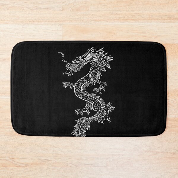 Item preview, White Chinese Dragon / Black Background  designed and sold by Sam Artist.