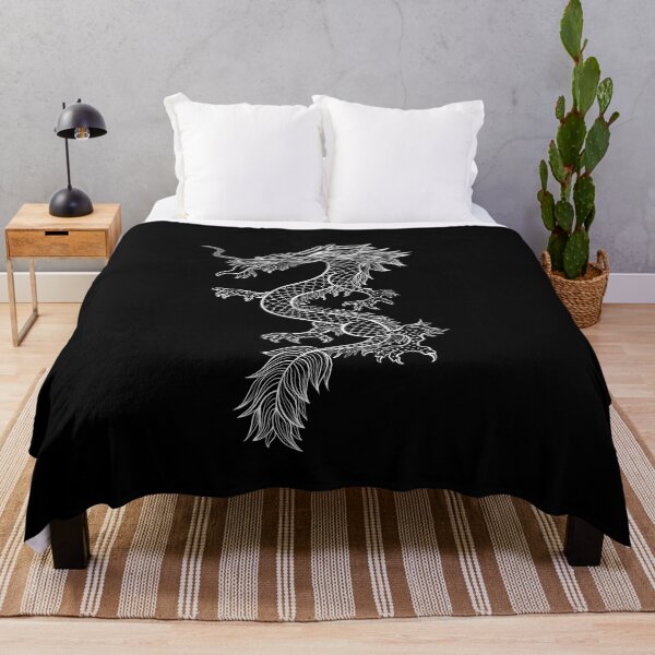 Item preview, White Chinese Dragon / Black Background designed and sold by Sam Artist.