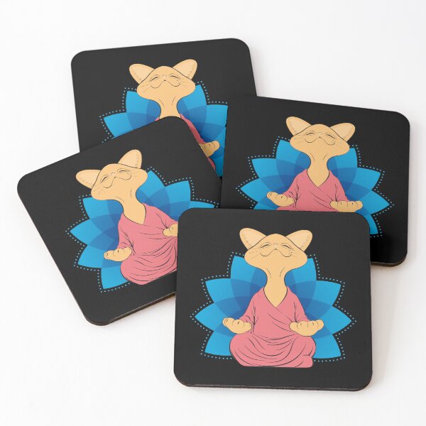 Item preview, Buddha cat meditating - Guru cat - Cat in lotus pose designed and sold by H Jonas.