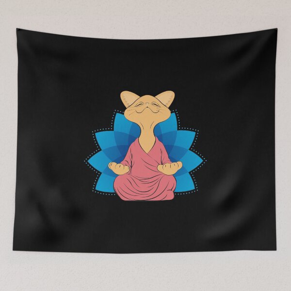 Item preview, Buddha cat meditating - Guru cat - Cat in lotus pose designed and sold by H Jonas.