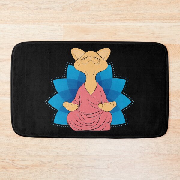 Item preview, Buddha cat meditating - Guru cat - Cat in lotus pose designed and sold by H Jonas.
