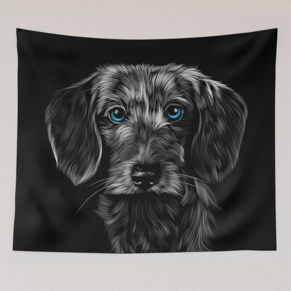 Item preview, wire haired dachshund black Dog  designed and sold by T-shirtMill.