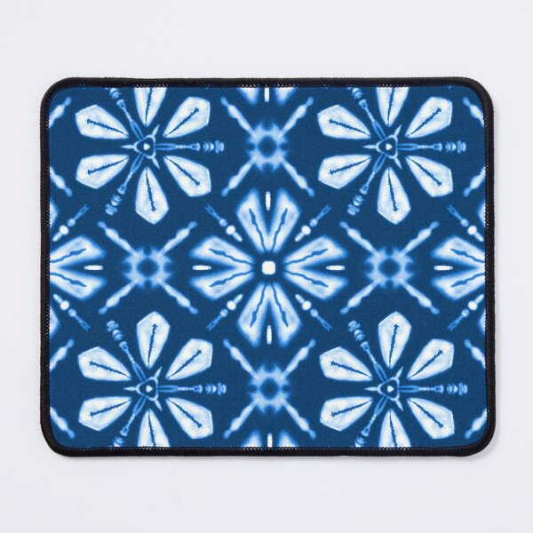 Item preview, Indigo Blue and White Shibori Inspired Floral designed and sold by vinpauld.