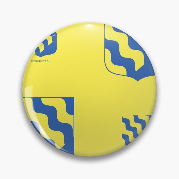 Item preview, Norrbotten Waves, Yellow and Blue Pattern (Sweden/ Svenska landskap) designed and sold by Landskapsbutiken .com.