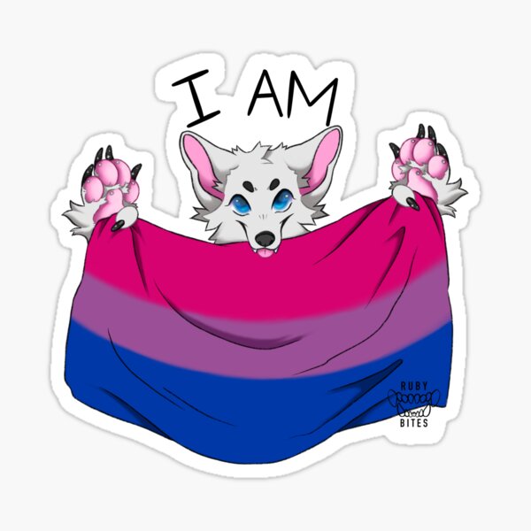 I Am Bisexual ” Pride Sticker Sticker By Rubybites Redbubble