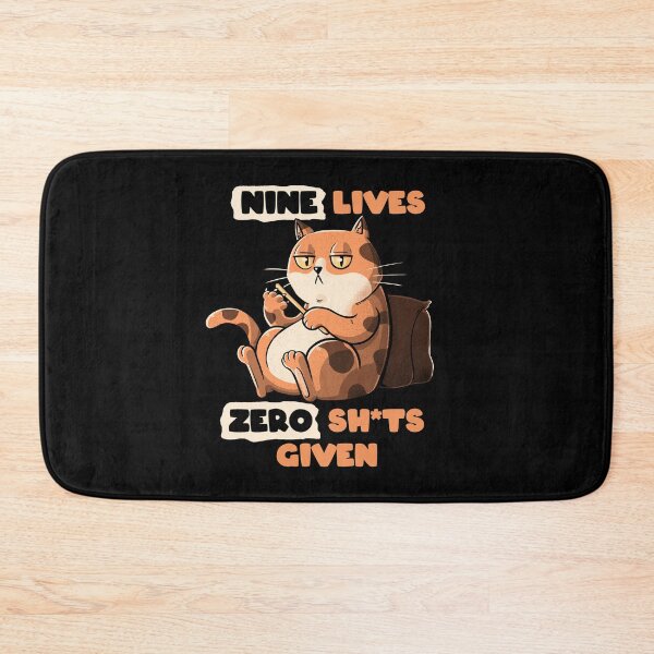 Item preview, Nine Lives Zero Sh*ts Given Cat by Tobe Fonseca designed and sold by Tobe Fonseca®.