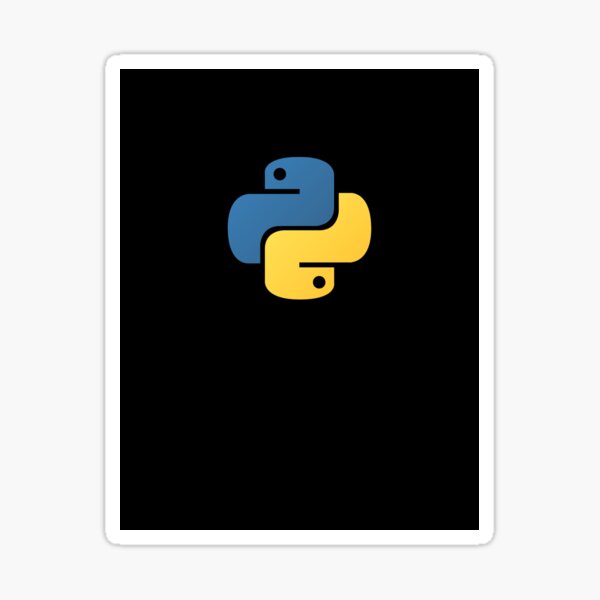 "Python logo" Sticker for Sale by Moodydesigns21 | Redbubble