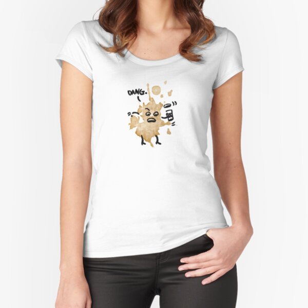 Coffee Spill Fitted Scoop T-Shirt