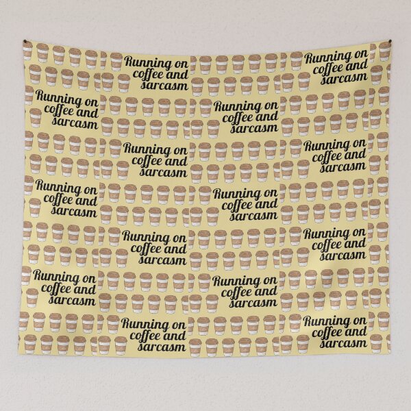 Item preview, Running on coffee and sarcasm designed and sold by lunabethdesigns.