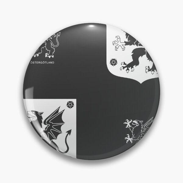 Item preview, Grifo dragón de Östergötland, patrón blanco y negro (Suecia/Paisaje Svenska) designed and sold by Landskapsbutiken .com.