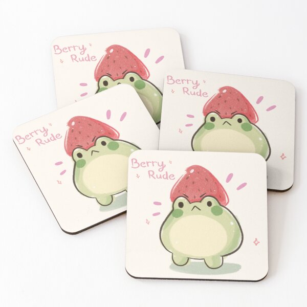 Item preview, Berry Rude - Cute Kewi Frog Strawberry Hat designed and sold by SweetWhimsy.