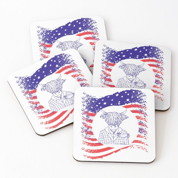 Item preview, Patriotic Cow with Wine designed and sold by speakupandshine.