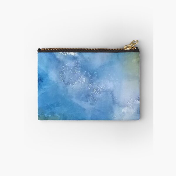 Item preview, Yellowstone Hydrothermal Pool #5 center closeup watercolor and ink painting designed and sold by ChillonLeachArt.