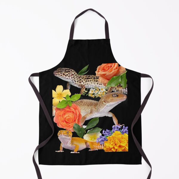 Artikelvorschau, Hübsche Geckos mit orange Blumen-Design entworfen und verkauft von EarthArtDesigns.