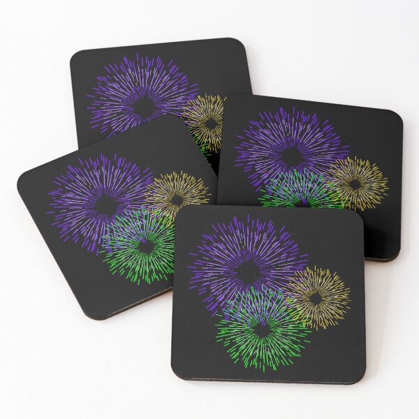 Aperçu de l'œuvre Feu d'artifice vert violet et or créée et vendue par Arianna Khalil.