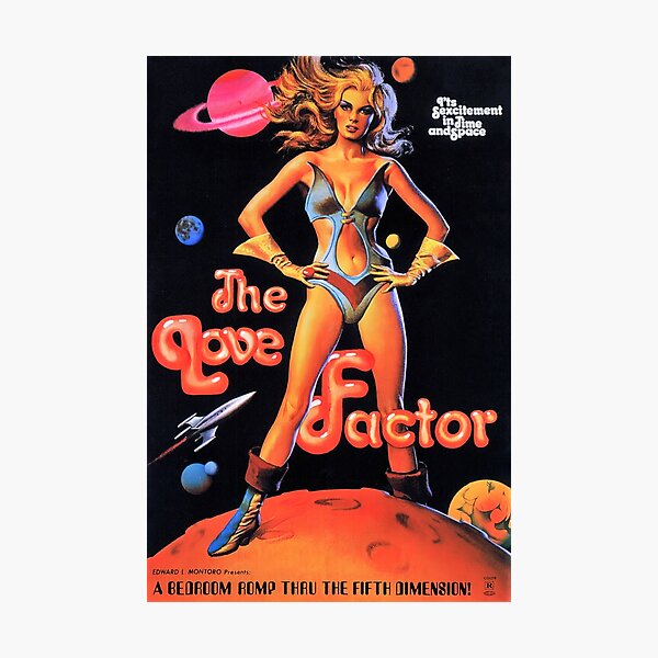 Vista previa del artículo con la obra «The Love Factor Retro Ciencia Ficción Sexy Alien Star Fish Woman», diseñado y vendido por Maljonic.