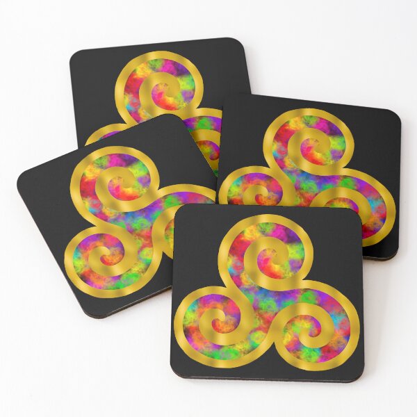 Item preview, Rainbow and Gold Triple Spiral designed and sold by AutumnJude Rowan.