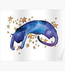 Celestial Cat Nap Poster