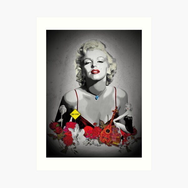 MARILYN_BLACK Art Print
